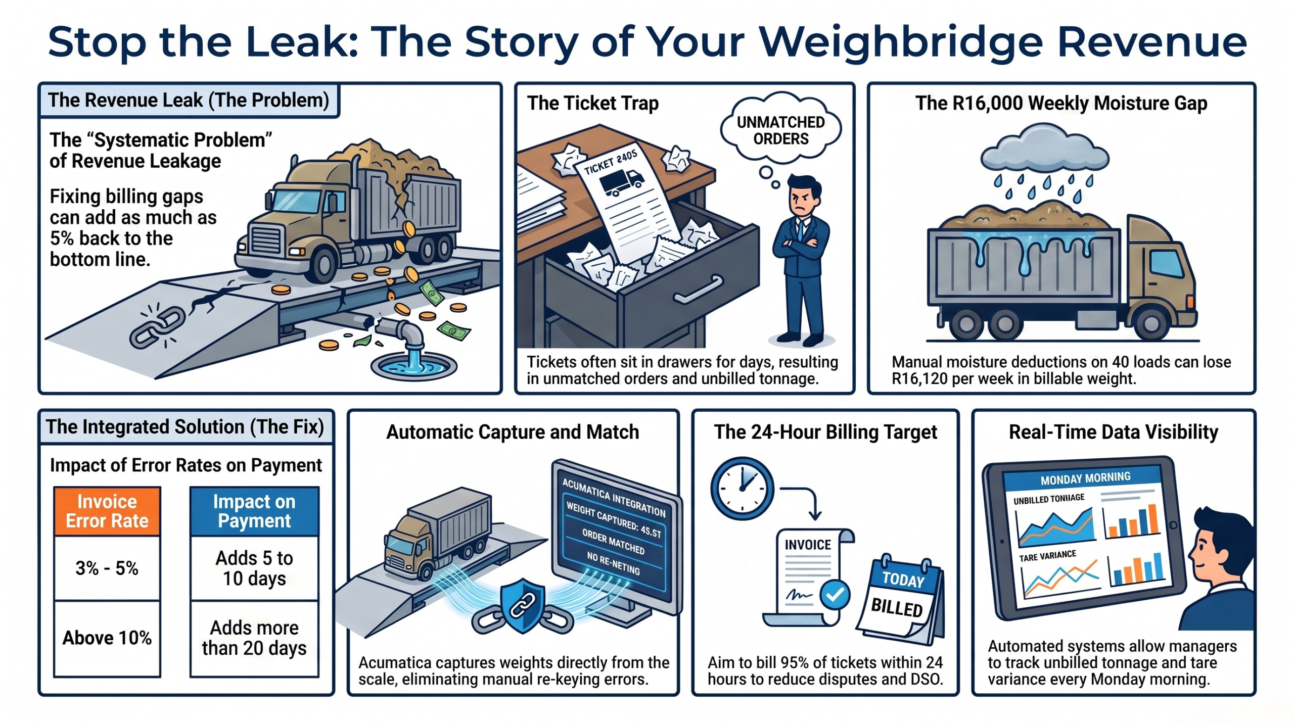 Weighbridge Billing Accuracy: Stop Critical Revenue Leaks 1 Stop Weighbridge Revenue Leaks